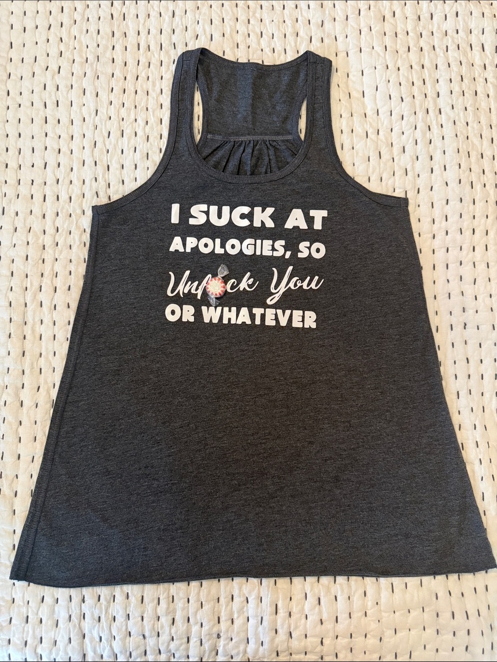 Constantly Varied Gear Dark Gray Graphic Racerback Tank